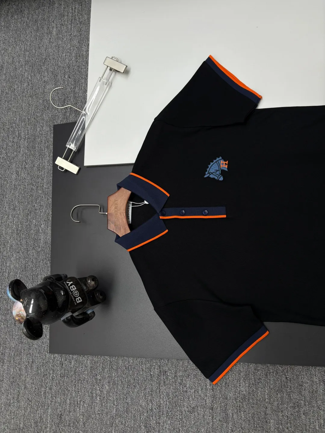 HERMES New Arrival Polo Same Style 210 ， Factory New Arrival Versatile : Black White Royal Blue Size：M-XXXL